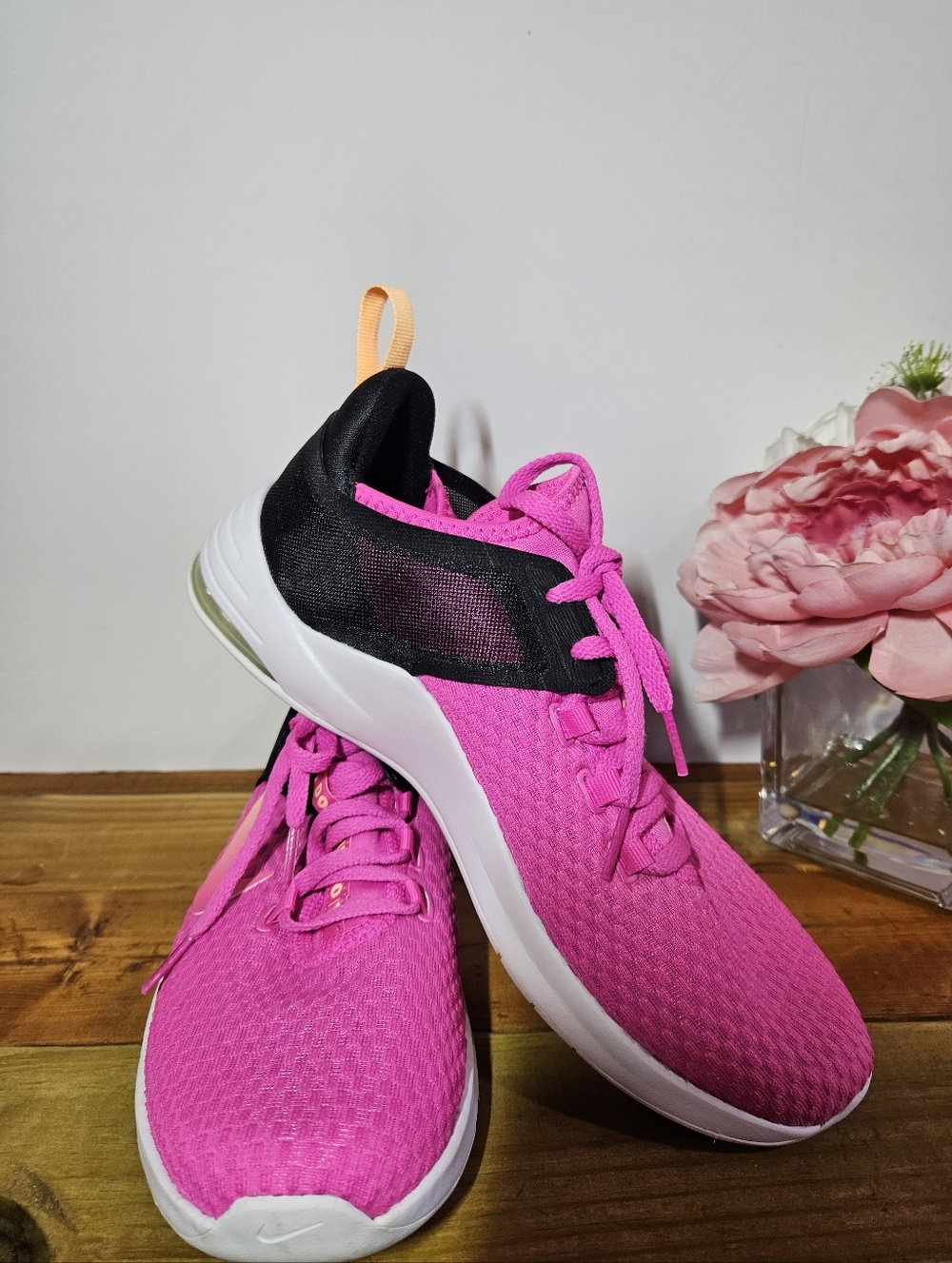 Nike Pink and Black Women's Running Sneakers.